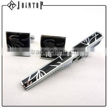 Best quality custom man fashion cufflink and tie pin set