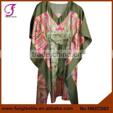 1902CD03 Medium Style With Belt Women Silk Kaftans