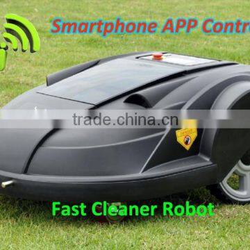 Smartphone App Control Robot Grass Cutter/programmable kawasaki brush cutter with Water-proofed charger