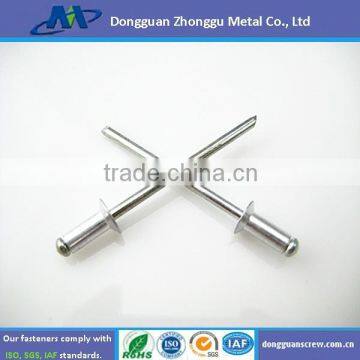 GB12617 aluminum anodising flush head break mandrel blind rivets