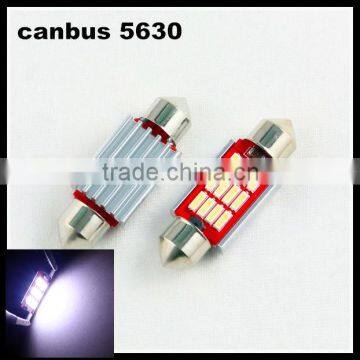 Car led festoon 36mm 39mm 41mm light c5w 12 led smd 12smd 5630 5730 CANBUS OBC error free + non polarity led lamp