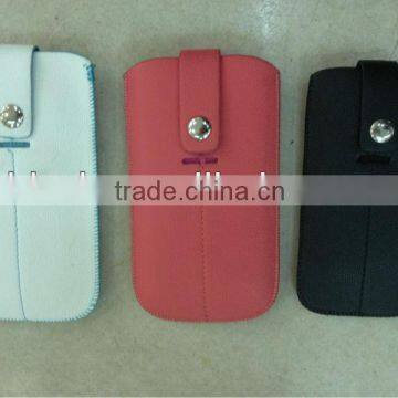 Vertical Mobile Phone Pouch with Button Closure, XL Size