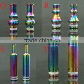 High quality and best service rainbow drip tip with 510 atomizer