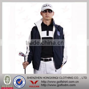 Customized Nylon Waterproof material Men's Long sleeves Golf Jacket