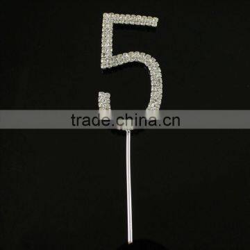 Hot Sale Shining Rhinestone Letter Wedding Cake Toppers B0295