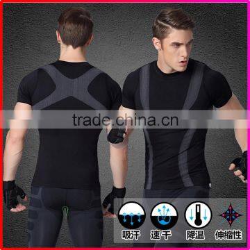 2016 New style X mens clothes sport T-shirt , men slimming body shaper, men sports wear