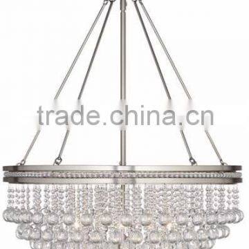 530-31 Regina Brushed Nickel 28" Wide Crystal Ceiling Light photo-3