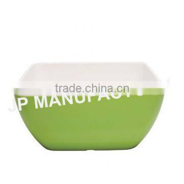 12" Double-colour Melamine square salad bowl