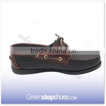 Laser Cut Outsole Moccasin Cow Leather Men Boat Shoes