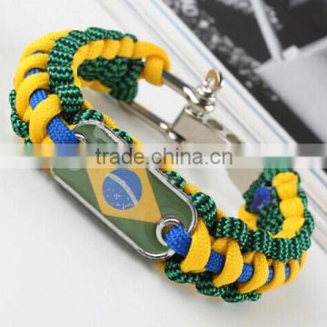 metal tag survival paracord bracelet