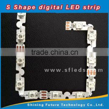 S shape bendable addressable rgb led strip digital led strip lighting Built in IC sk6812 led strip