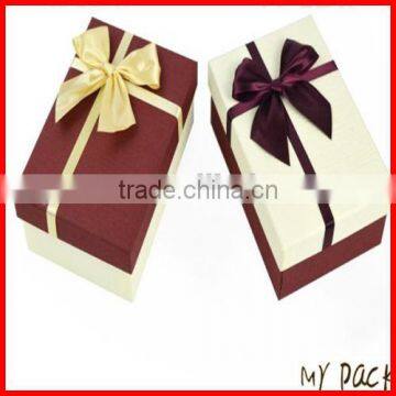 Luxury Formal Custom Paperboard Chocalate box with Bow Tie Wholesale