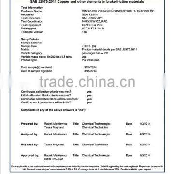 Best Factory High Qulity Disc Brake Pad From China 2015 Top Quality Auto Disc Brake Pad D1213 4252.18 for French Car Peugeot 206 photo-5