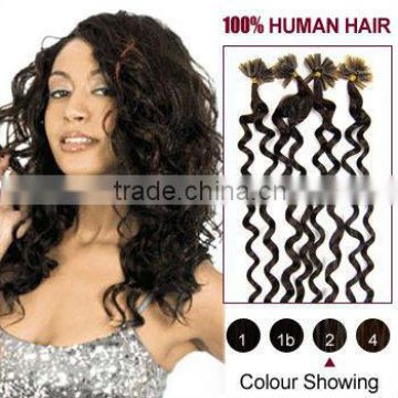 Whole sale remy fashion keratin nail tip hair/U tip body wave brazilian hair