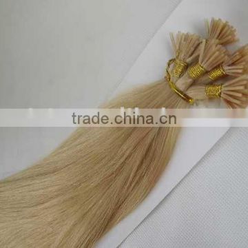 pre-boded human hair extension/nail hair extension/nail-tip human hair /stick hair/keratin human hair extension