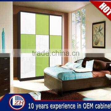 Latest OEM bedroom wooden wardrobe door designs india China factory