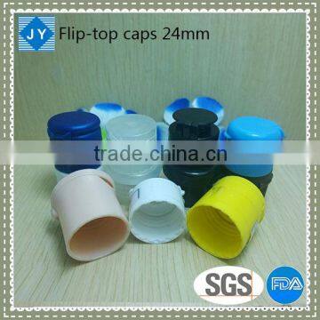 24mm manufacture PP plastic bottle flip-top caps for shampoo,hair conditioner, cleanser,detergent,lotion,toner