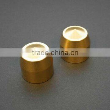 custom lathe machine brass threaded end cap