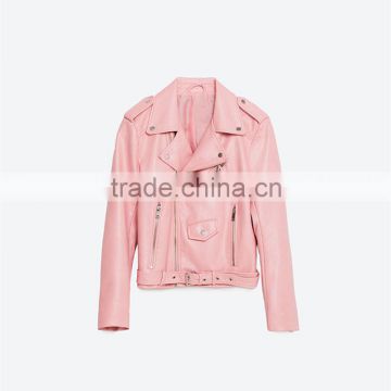 spring american pu biker jacket apparel woman