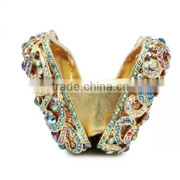 Latest Design Ladies Purse Hard Box Coloful Indian Bridal Clutch Purse Stone Party Bag (88161A-C) photo-4