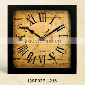 12 inch hanging or standing MDF Promotional wall clock(12SF03BL-216)