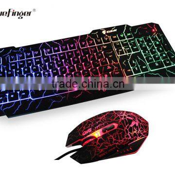 USB Wired Professional Gaming Keyboard with Rainbow Backlit