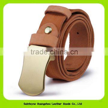 16259 Handmade new design automatic buckle leather belt