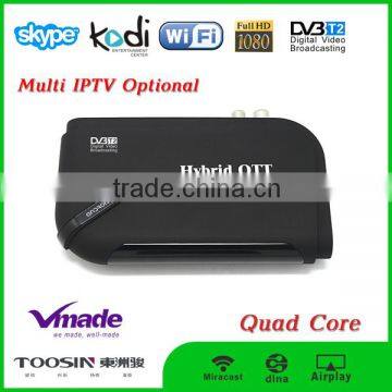 Android 4.4 amlogic s805 quad core tv box dvb T2 android set top box