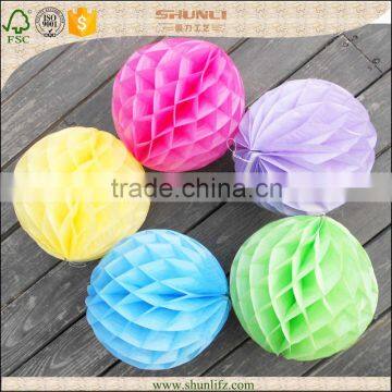 Christmas Decoration Handmade Round Tissue Paper Honeycomb Balls photo-5