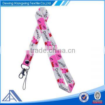 2015 High quality Cheap custom logo polyester lanyard with no minimum order