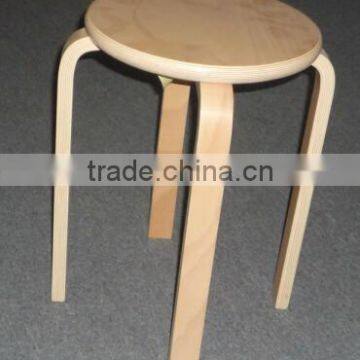 Children beech bentwood stool natural color