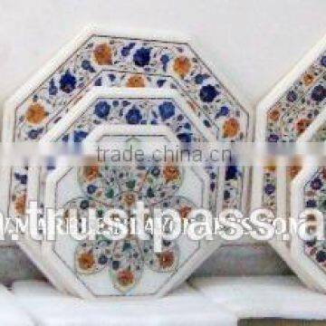 Supplier of Marble Inlay Coffee Table Tops, White Marble Inlay Table Top