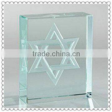 Sandblasting Custom Glass Block For Famous Brand