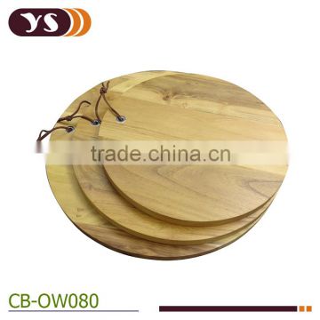 Teak wood big round cutting board