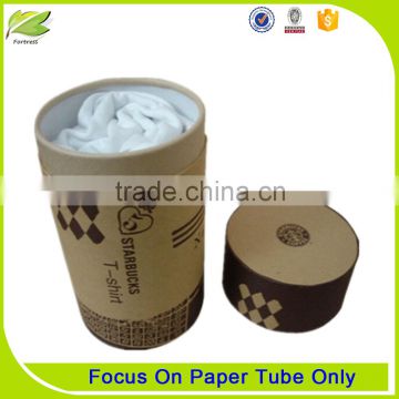 round kraft paper tube for fabric rolling t-shirt packaging tube