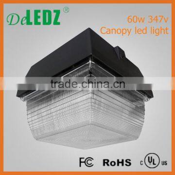 DeLEDZ 347V DEF60 60w IP65 surface mounted led ceiling light Canopy led light with Meanwell driver