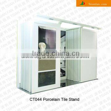 custom made exhibition display rack stand for ceramic tiles/showroom display system for tiles samples CT044