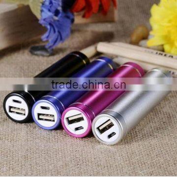 Portable Cylinder 2600mah Power Bank, Smartphone Battery Power Bank Charger 10000mah
