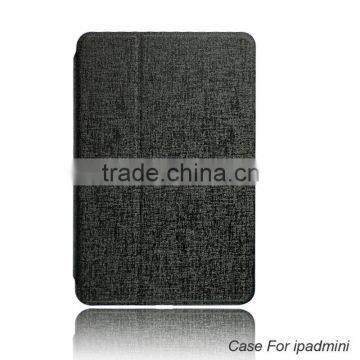 Custom design book pu leather case for ipad mini