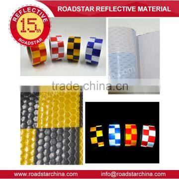 Honey comb adhesive reflective tape with printing checkerboard