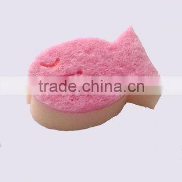 fish shaped cute animal kitchen clean toy sponge(KP-005)