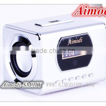 2015 mini speaker with alarm clock ,usb mini radio speaker,usb mini speakers,portable laptop mini speaker SM01Y