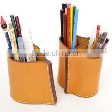 handmade leather pencil vase hot sale