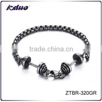 High Quality Vintage Dumbbell Stainless Steel Bracelet