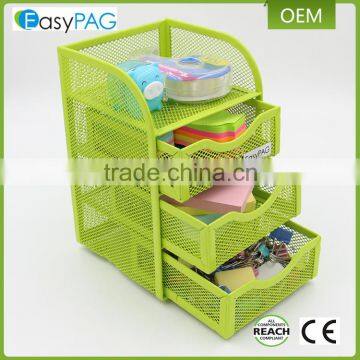 EasyPAG mesh table desk organizer 3 drawer mini hutch office supply caddy