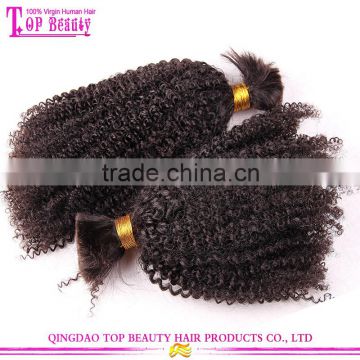 Cheap wholesale bulk hair for braiding curly unprocessed 100% human bulk hair