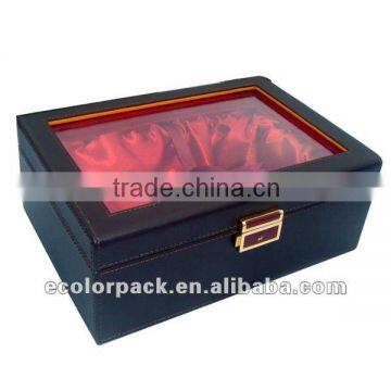 Square Leather Small Plastic Tool Box With PVC Window photo-1