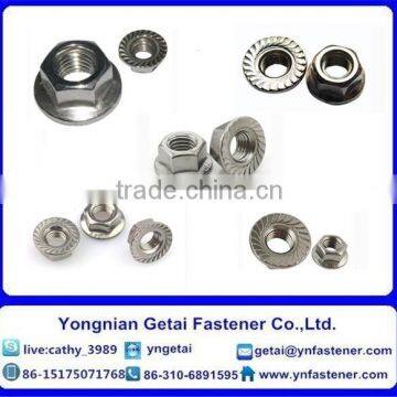 Stainless Steel 201/202/304/316 Hexagon Flange Nuts DIN 6923