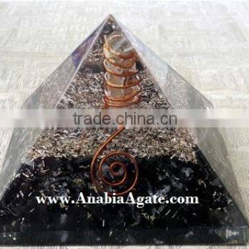 Black Tourmaline Orgone Pyramids: Wholesale Root Chakra Reiki Healing Orgone Pyramids