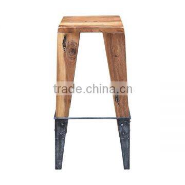 Industrial furniture Metal wood bar stool